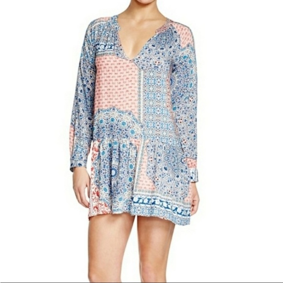 Sanctuary Patchwork print boho flowy dress/ Size Medium - Picture 1 of 7